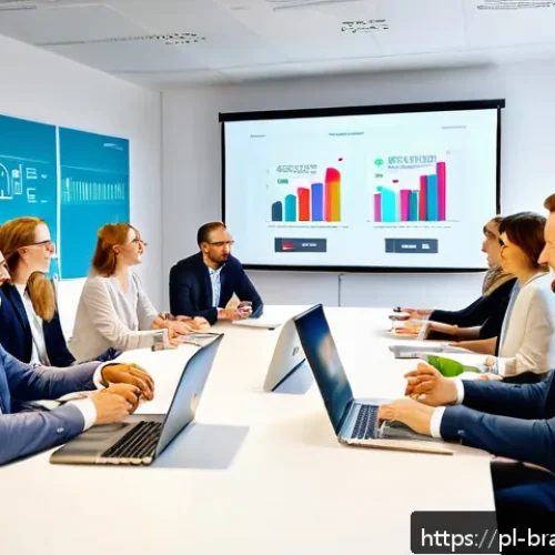 Home 30 브랜드 아이덴티티 만들기 위한 필수 요소 - A modern marketing team brainstorming session in a bright, stylish office space in Warsaw, Poland, f...